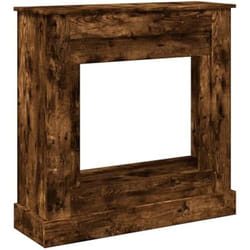 Console de cheminée - VIDAXL - 90x30x90 cm - Chêne fumé - Flamme LED - Bois dingénierie