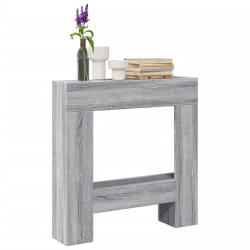 vidaXL Cadre de cheminée sonoma gris 81x18x82 cm bois d'ingénierie