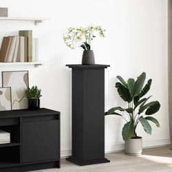 Piédestal avec rangement noir 31x30x90 cm bois d'ingénierie Vidaxl