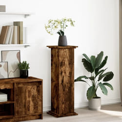 Piédestal avec rangement chêne fumé 31x30x90 cm bois ingénierie Vidaxl