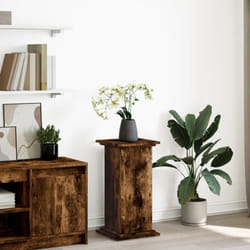 Piédestal avec rangement chêne fumé 31x30x60 cm bois ingénierie - Vidaxl
