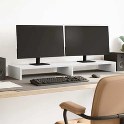 Vidaxl - Support de moniteur blanc 100x27x10 cm bois d'ingénierie