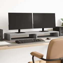 Vidaxl - Support de moniteur sonoma gris 100x27x10 cm bois d'ingénierie