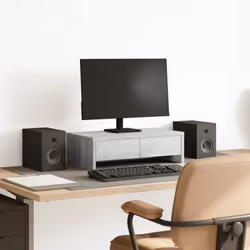 Améliorez votre espace de travail avec ce support de moniteur double pratique pour un meilleur confort de visualisation et un ...