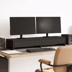 Améliorez votre espace de travail avec ce support de moniteur double pratique pour un meilleur confort de visualisation et un ...