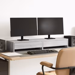 Améliorez votre espace de travail avec ce support de moniteur double pratique pour un meilleur confort de visualisation et un ...