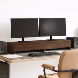 Améliorez votre espace de travail avec ce support de moniteur double pratique pour un meilleur confort de visualisation et un ...
