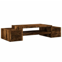 Vidaxl - Support de moniteur avec rangement chêne fumé bois d'ingénierie