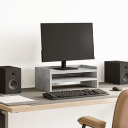 Vidaxl - Support de moniteur gris béton 42x24x16 cm bois d'ingénierie