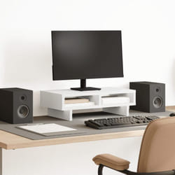 Vidaxl - Support de moniteur blanc 50x27x15 cm bois d'ingénierie