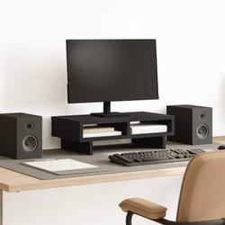 Vidaxl - Support de moniteur noir 50x27x15 cm bois d'ingénierie
