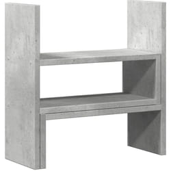 Vidaxl - Organisateur de bureau réglable gris béton bois d'ingénierie