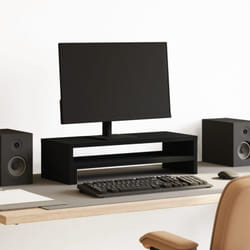 Vidaxl - Support de moniteur noir 54x22x15 cm bois d'ingénierie