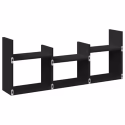 VidaXL 854797 étagères Bois Noir - Vue supplémentaire 5