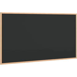 Tableau noir avec cadre bois de pin massif noir 100x55 cm Vidaxl