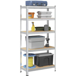 Tagère de rangement 5 niveaux Argenté Acier et bois ingénierie - Vidaxl