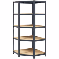 Cette étagère d'angle est un excellent choix pour le stockage résidentiel et commercial, offrant beaucoup d'espace pour garde ...