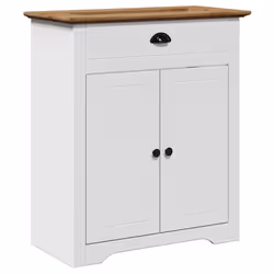 VidaXL 4016864, Blanc, Marron, Métal, Bois, 700 mm, 350 mm, 800 mm, 1 pièce(s)