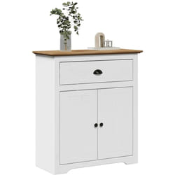 Armoire de couloir bodo blanc et marron 80x35x90 cm Vidaxl