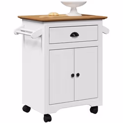 Ce chariot de cuisine est conçu pour être un élément décoratif et pratique de votre maison. Matériau durable : le bois de pin ...