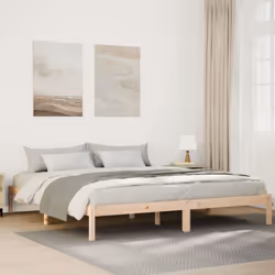 Profitez d'une bonne nuit de sommeil dans ce cadre de lit en bois ! Il sera un supplément pratique et décoratif à votre intér ...