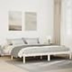 vidaXL Cadre de lit extra long sans matelas 180x210 cm bois massif pin lit meuble de chambre lit en bois lit double 852411