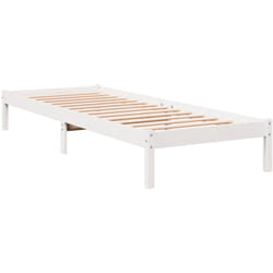 Cadre de lit extra long sans matelas 100x220 cm bois massif pin Vidaxl