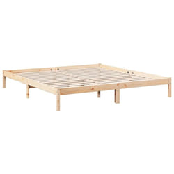 Cadre de lit extra long sans matelas 180x220 cm bois massif pin Vidaxl