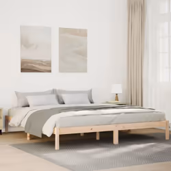 Profitez d'une bonne nuit de sommeil dans ce cadre de lit en bois ! Il sera un supplément pratique et décoratif à votre intér ...