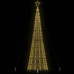 vidaXL Sapin de Noël LED 500 cm - 1534 LED blanc chaud