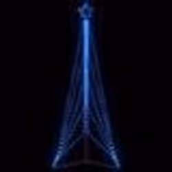 vidaXL Sapin de Noël à LED 525 LED bleu 302 cm