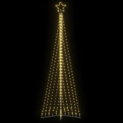vidaXL Sapin de Noël à LED - 495 LED - Blanc chaud