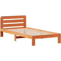 Cadre de lit sans matelas cire marron 90x190 cm bois pin massif Vidaxl