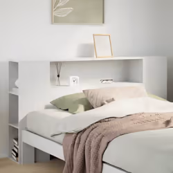 Cette tête de lit élégante donne à votre cadre de lit un aspect complet et s'adapte à n'importe quelle chambre à coucher. Cad ...