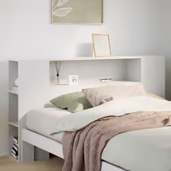 VidaXL 855634 tête de lit et pied de lit Blanc