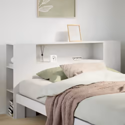 Cette tête de lit élégante donne à votre cadre de lit un aspect complet et s'adapte à n'importe quelle chambre à coucher. Cad ...