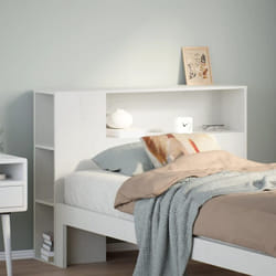 Vidaxl - Tête de lit avec rangement blanc 90 cm bois massif de pin