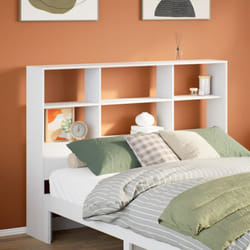Vidaxl - Tête de lit avec rangement blanc 120 cm bois massif de pin