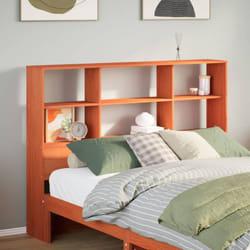 Tête De Lit Avec Rangement Cire Marron 120cm Bois Massif De Pin Vidaxl