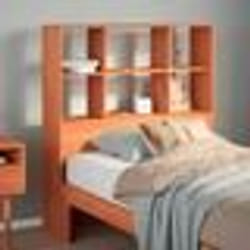 vidaXL Tête de lit avec rangement cire marron 100cm bois massif de pin tête de lit en bois tête de lit avec rangement 855671