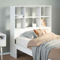 Vidaxl - Tête de lit avec rangement blanc 90 cm bois massif de pin