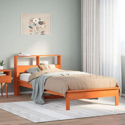 Lit Bibliothèque Sans Matelas Cire Marron 75x190 Cm Pin Massif Vidaxl