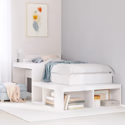VidaXL 855760 Table de nuit et table de chevet Blanc
