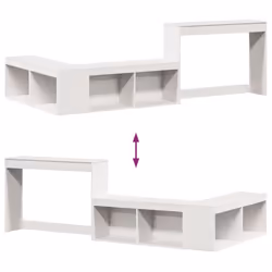 VidaXL 855760 Table de nuit et table de chevet Blanc - Vue supplémentaire 5