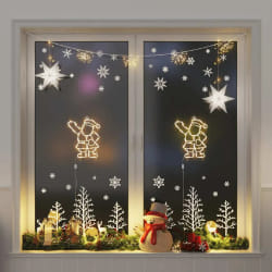 vidaXL Lumières de Noël silhouette du Père Noël - 2 pcs - 35 LED