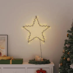 vidaXL Silhouette étoile LED 80 - Blanc chaud