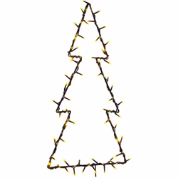 Parfaites pour être suspendues à l'intérieur, les guirlandes lumineuses en forme d'arbre de Noël créent une atmosphère magiqu ...