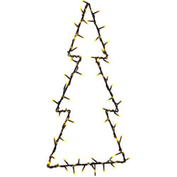 Vidaxl - Lumières de Noël silhouette d'arbre de Noël 80 led blanc chaud