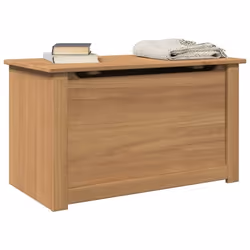 vidaXL Coffre de rangement avec couvercle Panama bois massif de pin coffre coffre à couvertures coffre à jouets coffre à