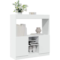 Buffet haut blanc 92x33x100 cm bois d'ingénierie - Vidaxl